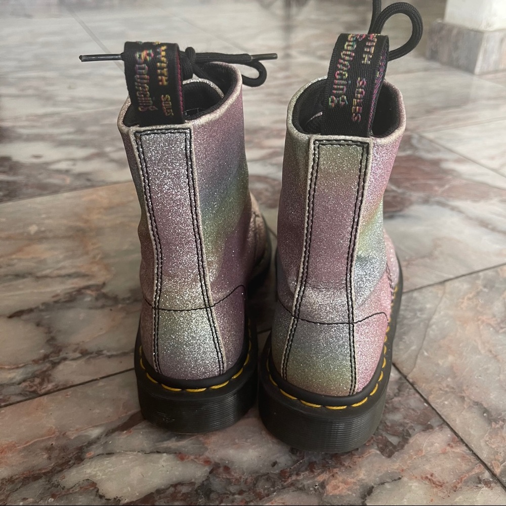 Dr. Martens Pascal Rainbow Glitter Combat Boots 6 - image 7